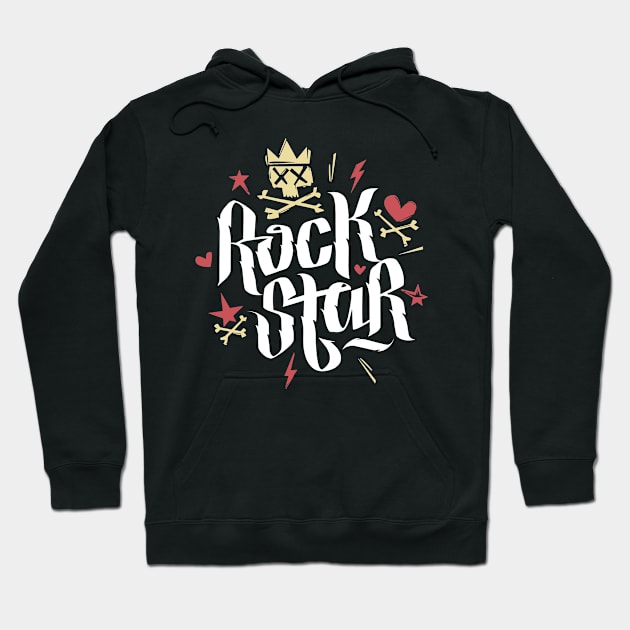 celebrity star rock Hoodie by Supertrooper